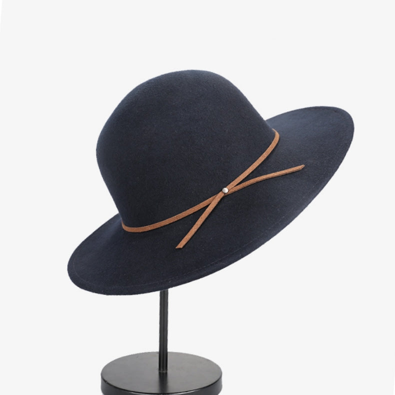 Felt Domed Wide Brim Top Hat