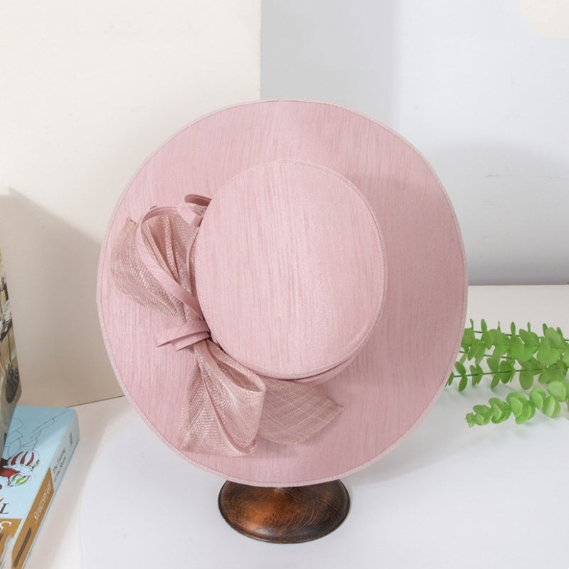 Cloche Hat Top Hat with Big Bow