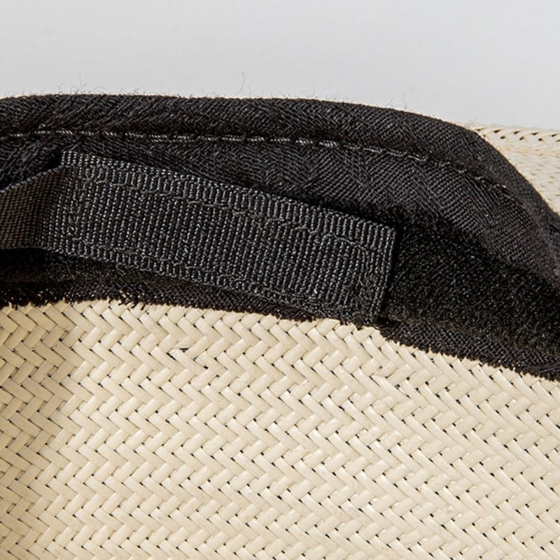 Sun Hat Bowler Hat with Black Linen Yarn Webbing