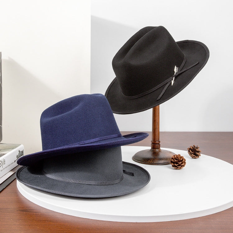 Felt Top Hat with Silver Arrows and Webbing Decorations