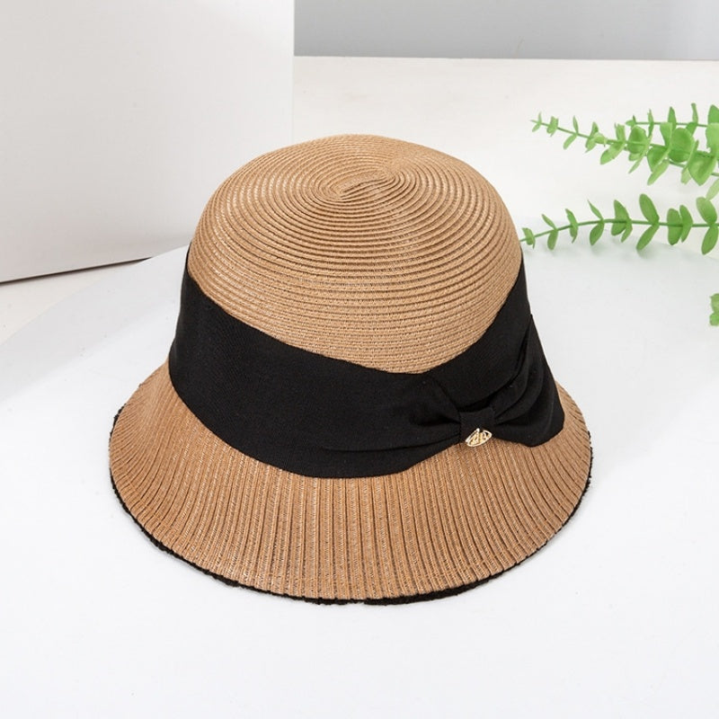 Sun Hat Cloche Hat with Bow Webbing