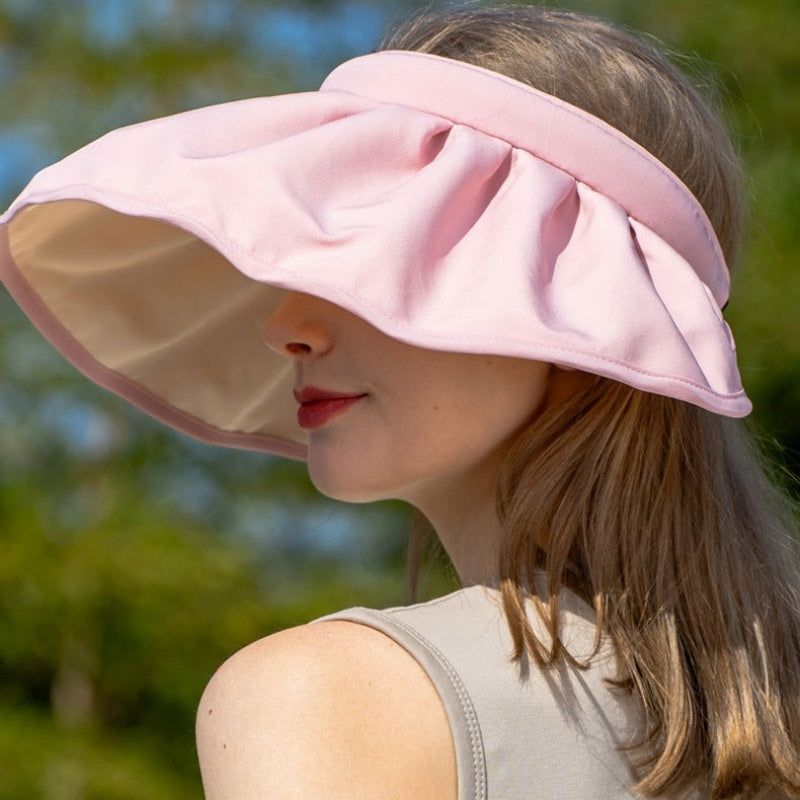 Foldable Shell Sun Hat with Empty Top
