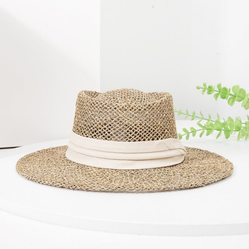 Straw Hat Sun Hat with Decorative Band