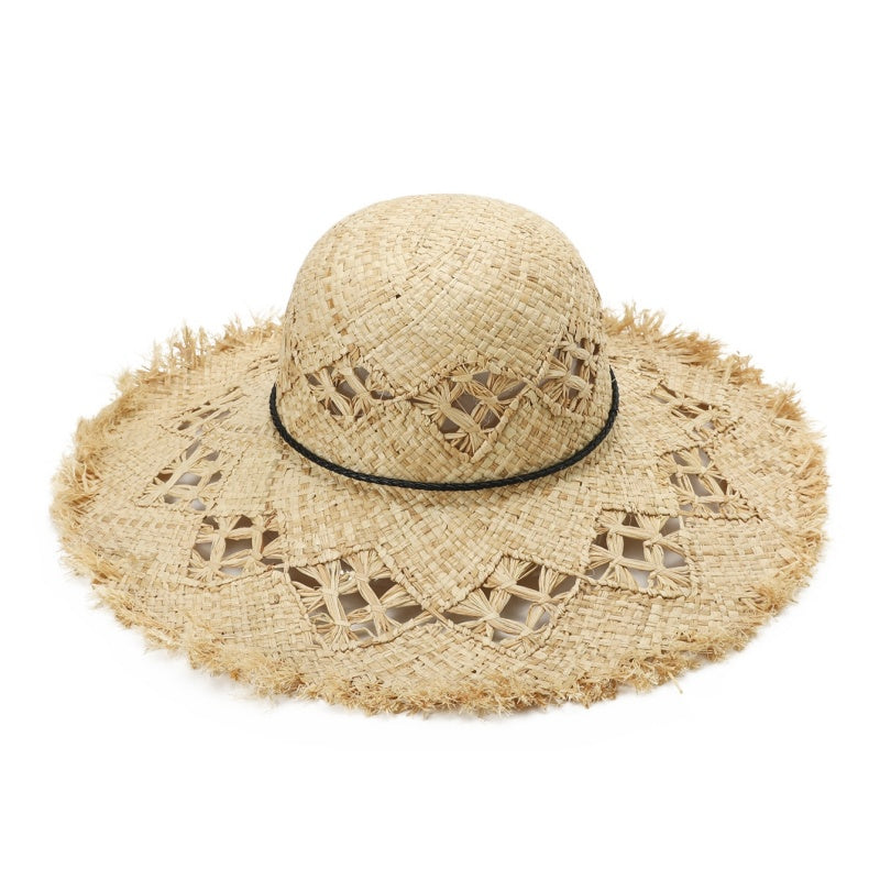 Straw Hat with Rough Selvedge