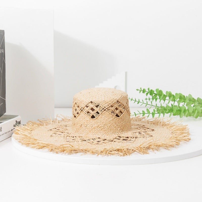 Hollow-carved Wide Brim Sun Hat