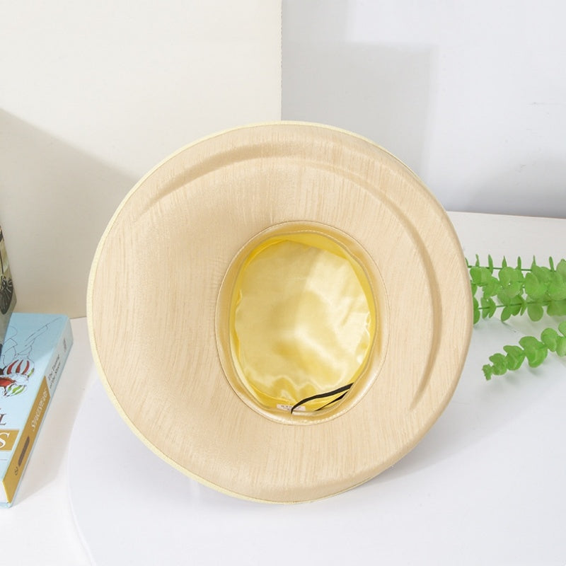 Top Hat Straw Hat with Feathers and Bows