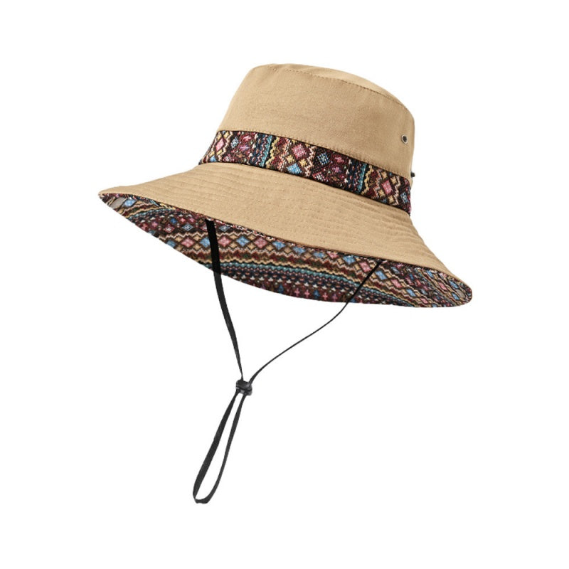 Sun Hat with Jacquard Design