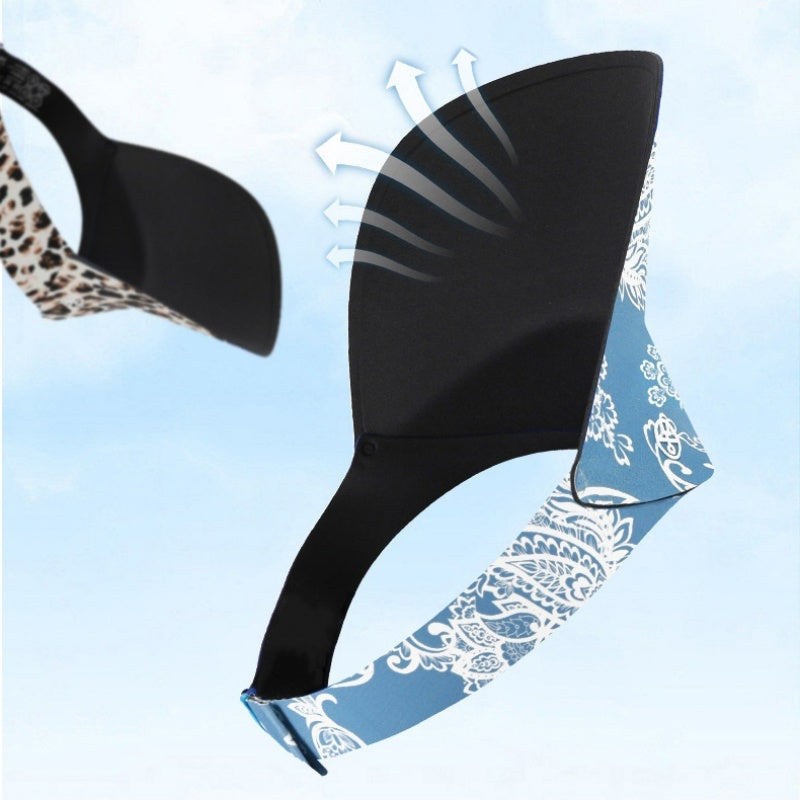 Quick-Drying Printed Sun Hat with Empty Top