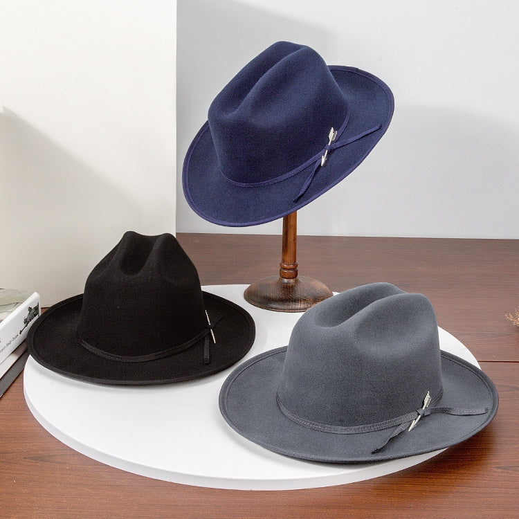 Felt Top Hat with Silver Arrows and Webbing Decorations