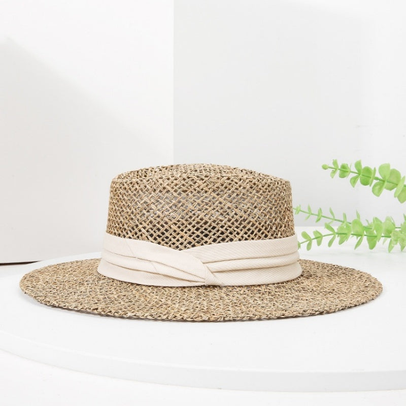 Straw Hat Sun Hat with Decorative Band