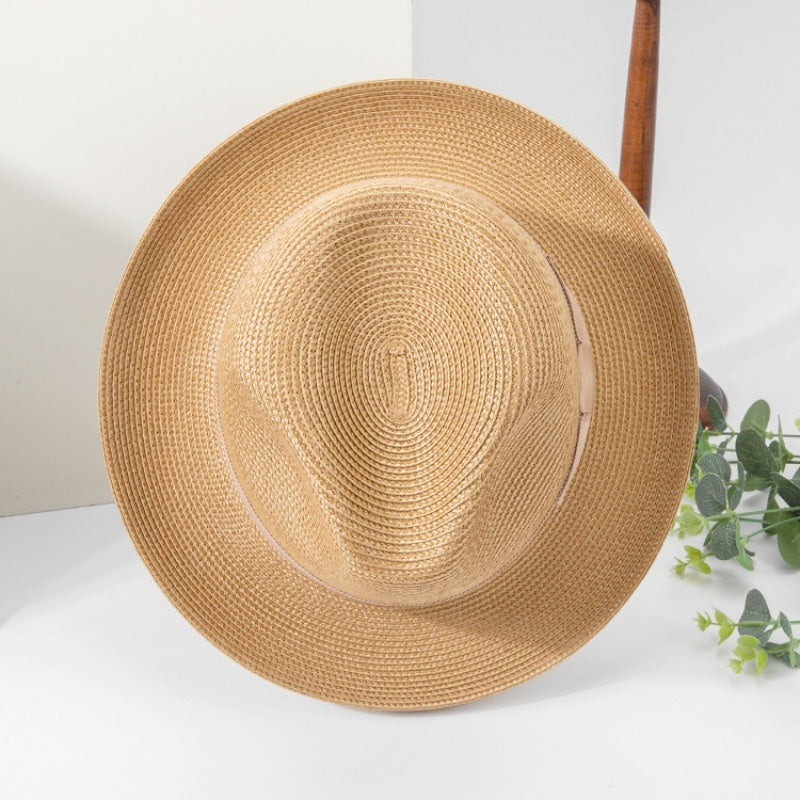 Rolled Edge Top Hat Sun Hat with Bow Webbing