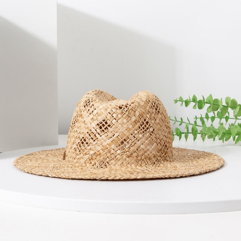 Straw Cowboy Hat with Windbreak Rope