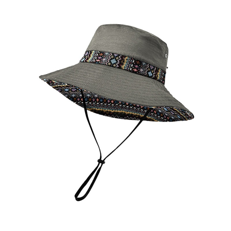 Sun Hat with Jacquard Design