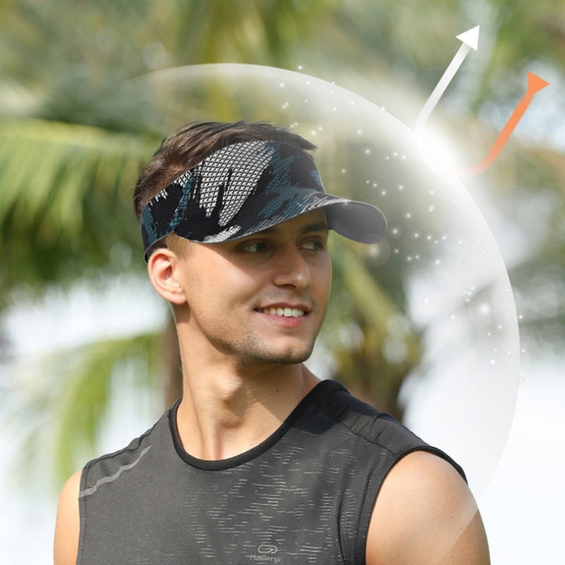 Quick-Drying Printed Sun Hat with Empty Top
