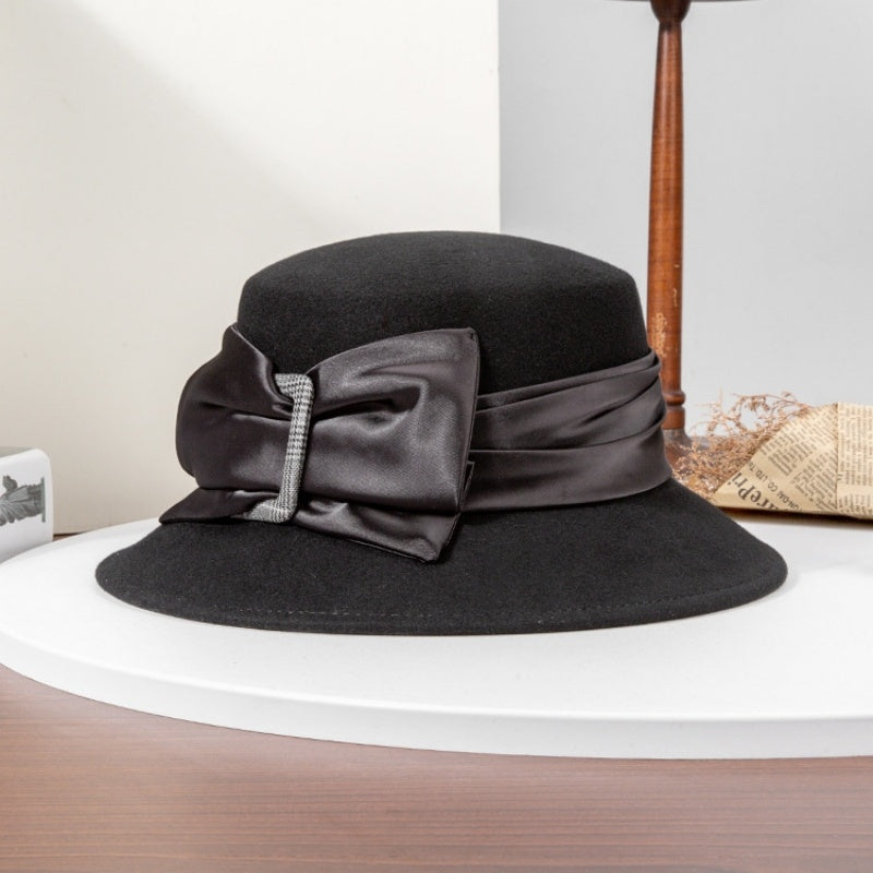 Felt Top Hat with Bow Ribbon