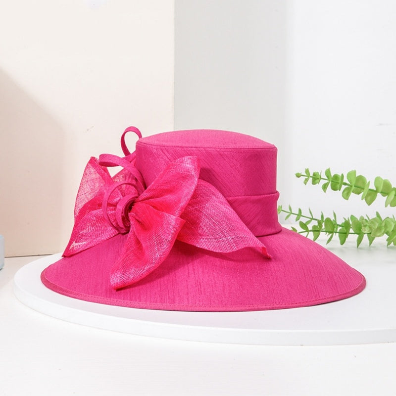 Cloche Hat Top Hat with Big Bow