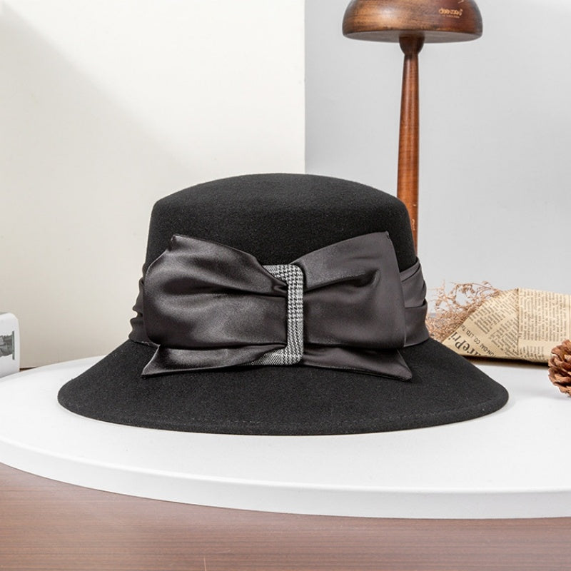 Felt Top Hat with Bow Ribbon