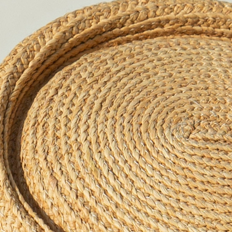 Straw Top Hat with Cambric Bow