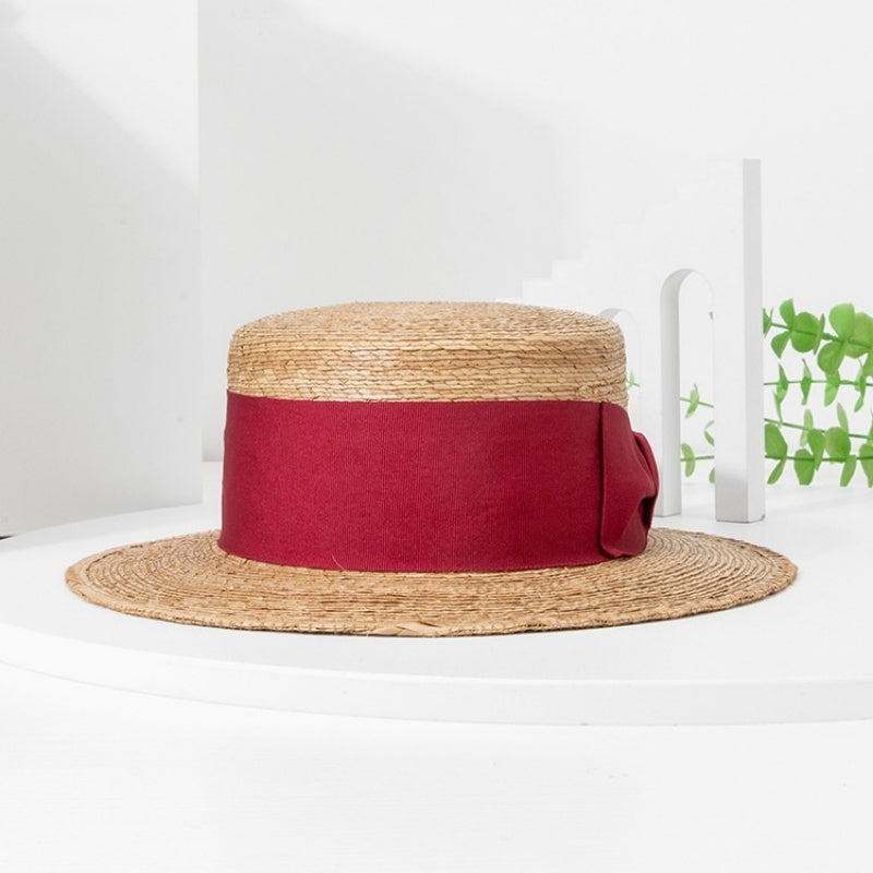 Bowler Hat Sun Hat with Red bow