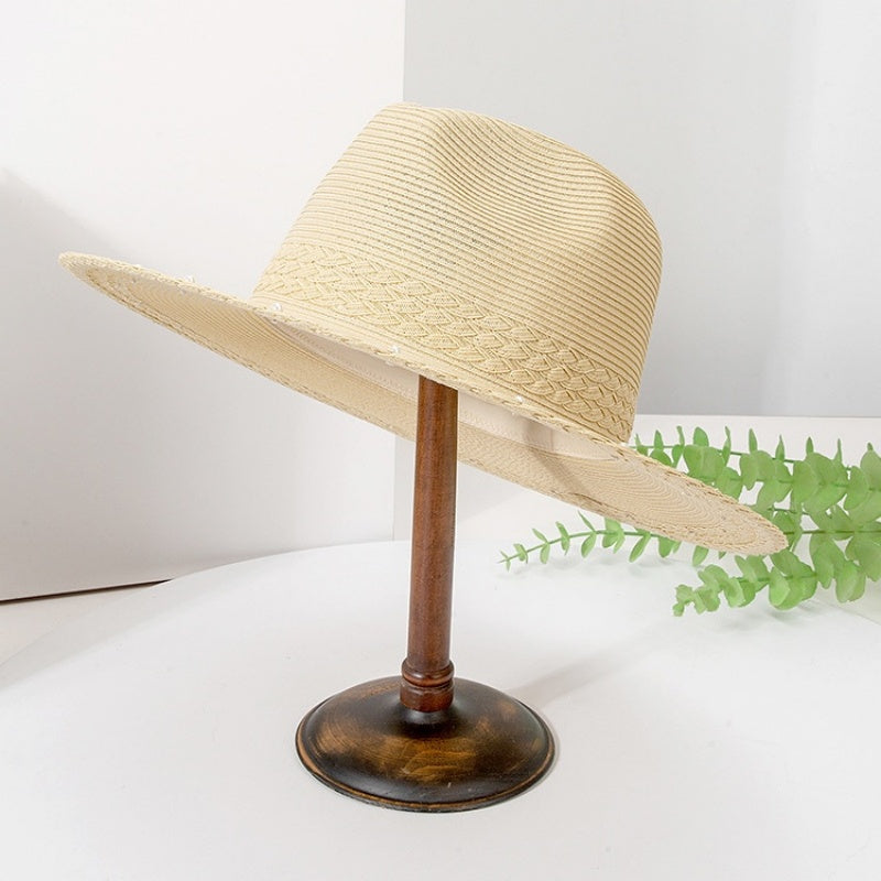 Sun Hat Straw Hat with Beads