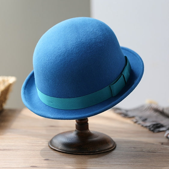 Felt Top Hat Rolled Edge with Bow Webbing