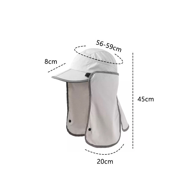 Neck Protection Detachable Sun Hat