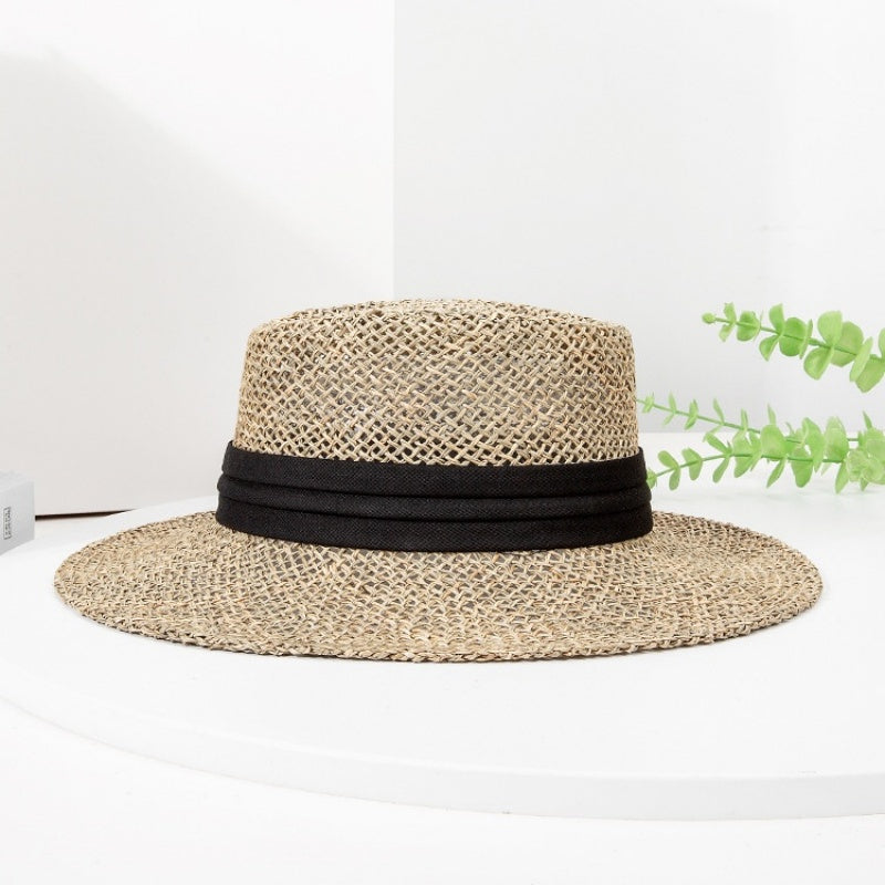 Straw Hat Sun Hat with Decorative Band