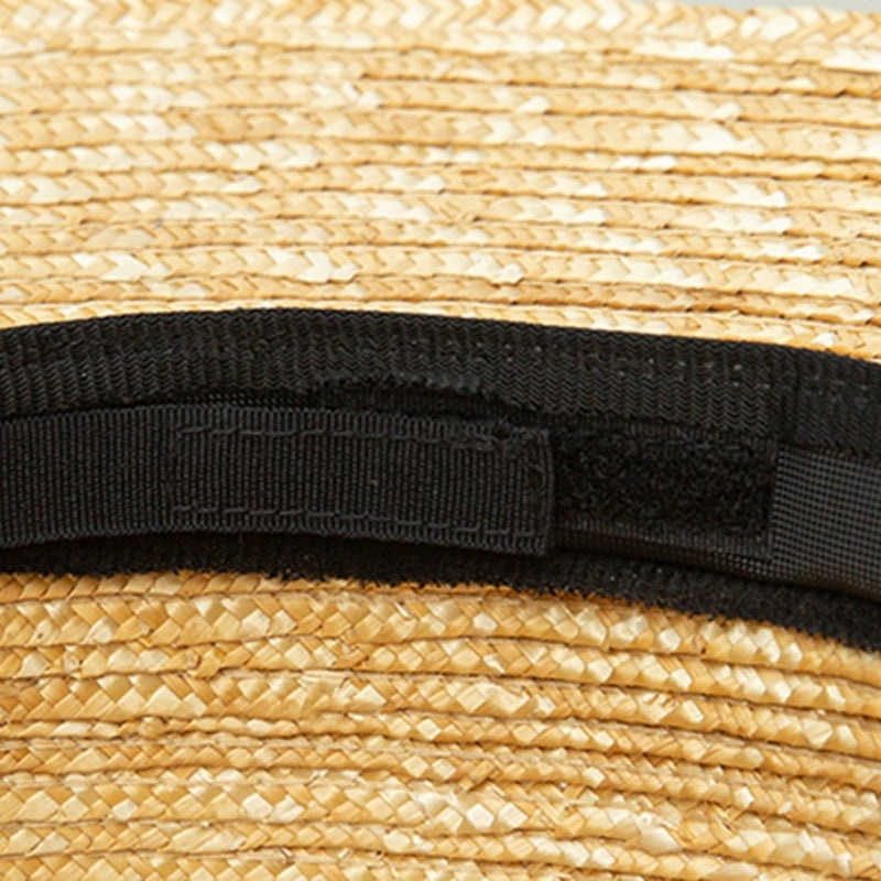 Sun Hat Straw Hat with Green Bow Webbing