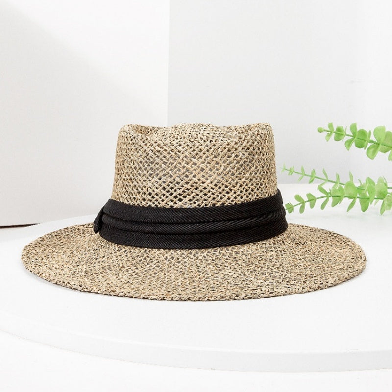 Straw Hat Sun Hat with Decorative Band