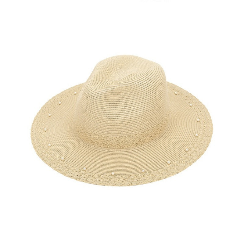 Sun Hat Straw Hat with Beads