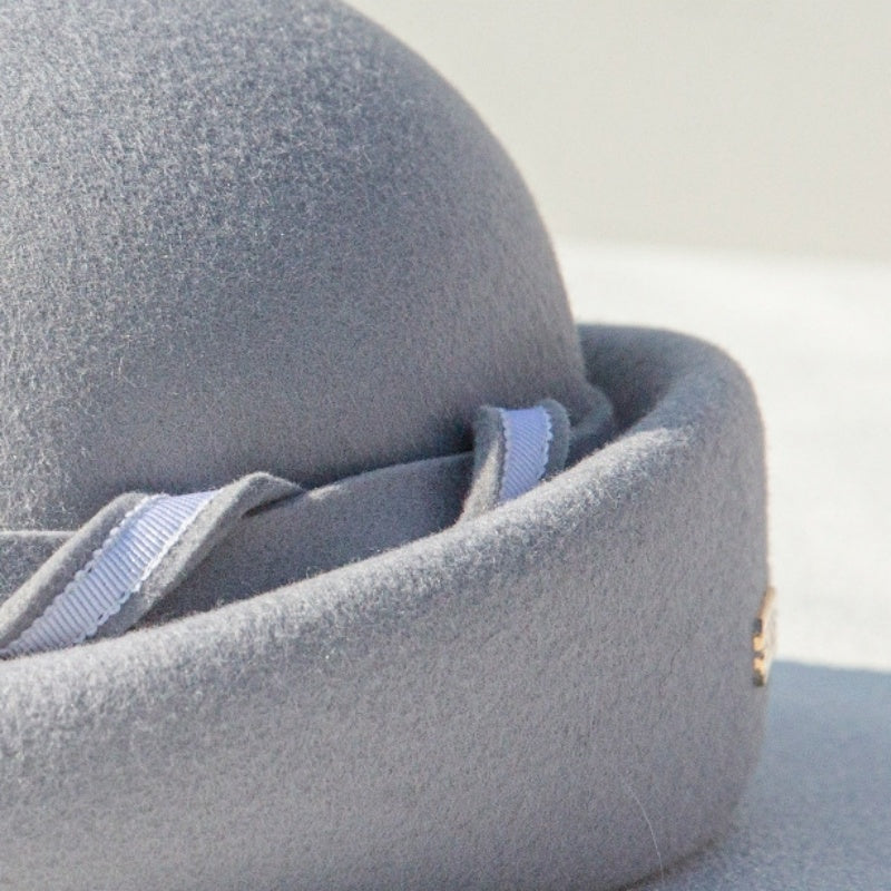 Felt Beret with Felt Strip Decoration