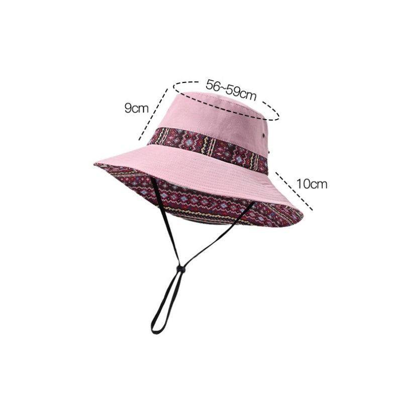 Sun Hat with Jacquard Design
