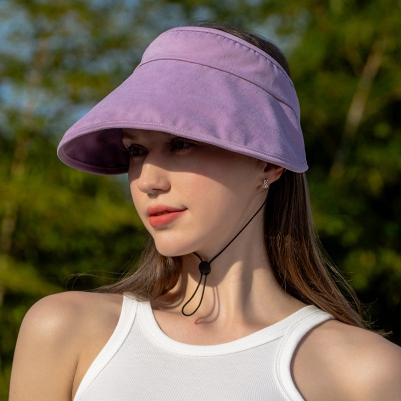 Cotton Foldable Sun Hat with Empty Top