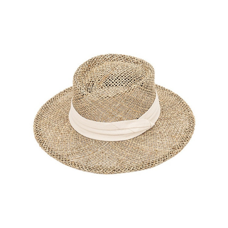 Straw Hat Sun Hat with Decorative Band