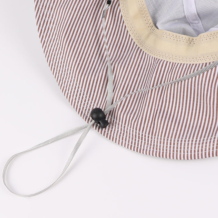 Striped Bow Sun Hat