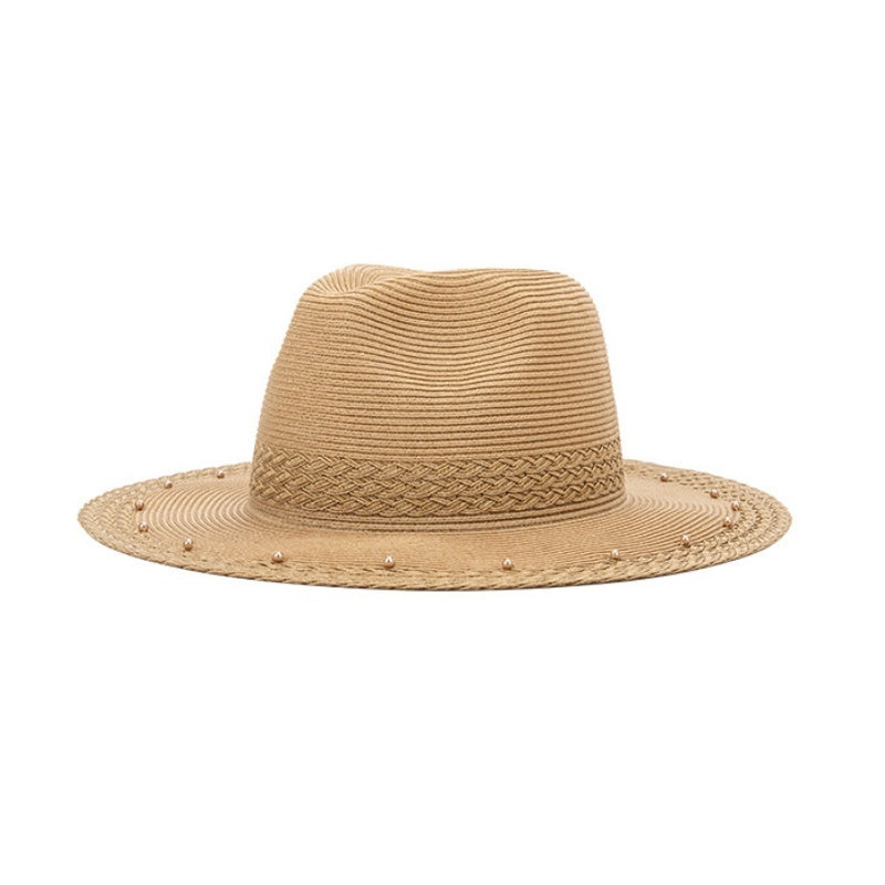 Sun Hat Straw Hat with Beads