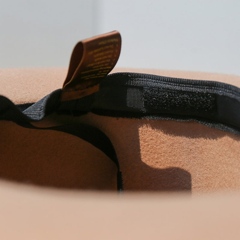 Felt Bowler Hats with Leather Strap and Golden Chain