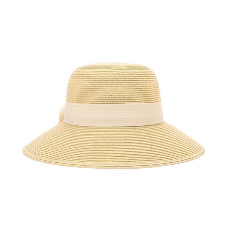 Straw Hat Sun Hat with Big Bow