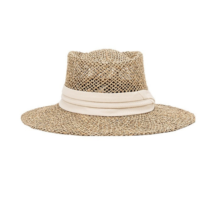 Straw Hat Sun Hat with Decorative Band