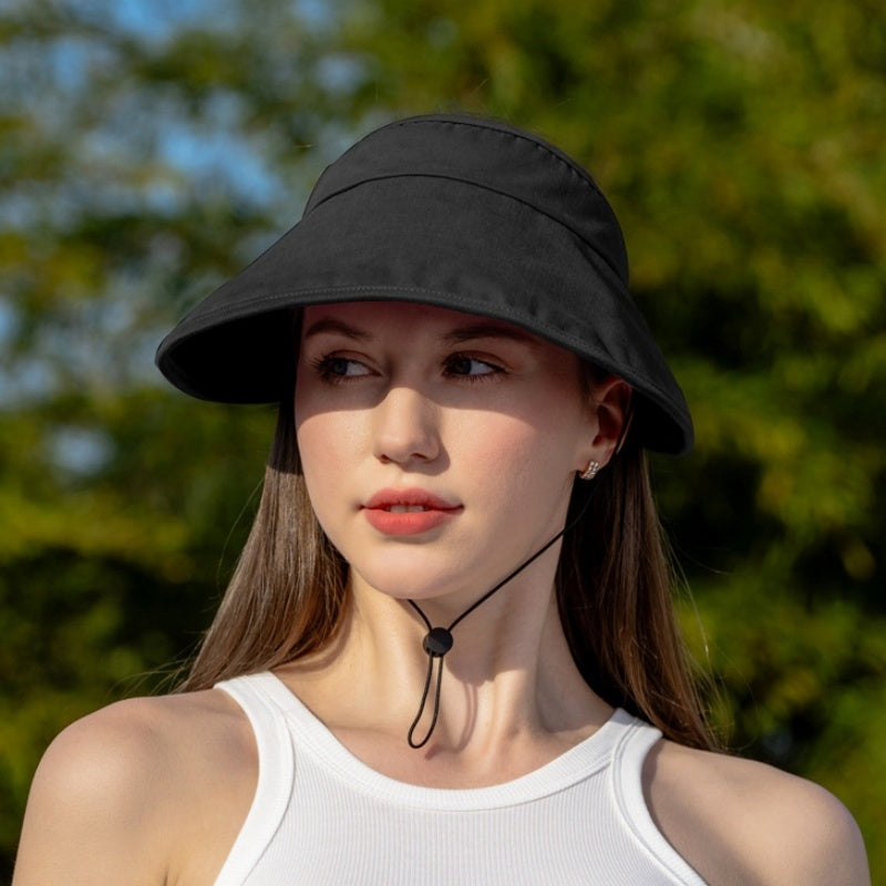 Cotton Foldable Sun Hat with Empty Top