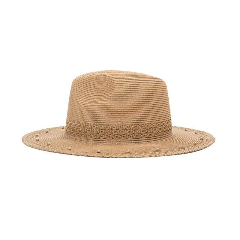 Sun Hat Straw Hat with Beads