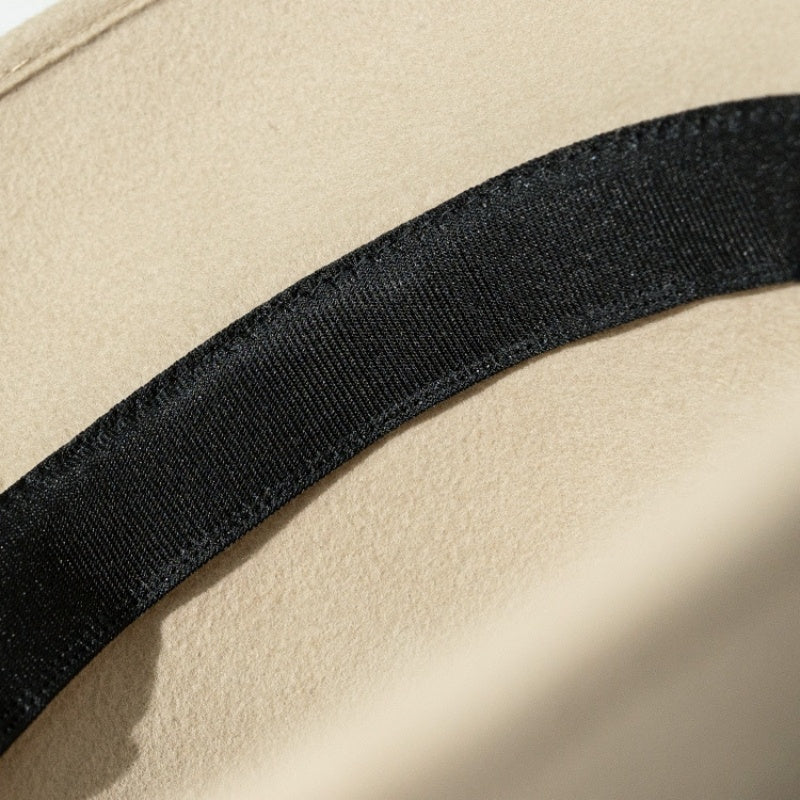 Felt Dome Top Hat with Bow Ribbon