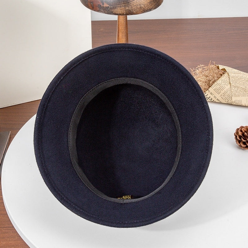 Felt Top Hat Satin with Webbing Decoration