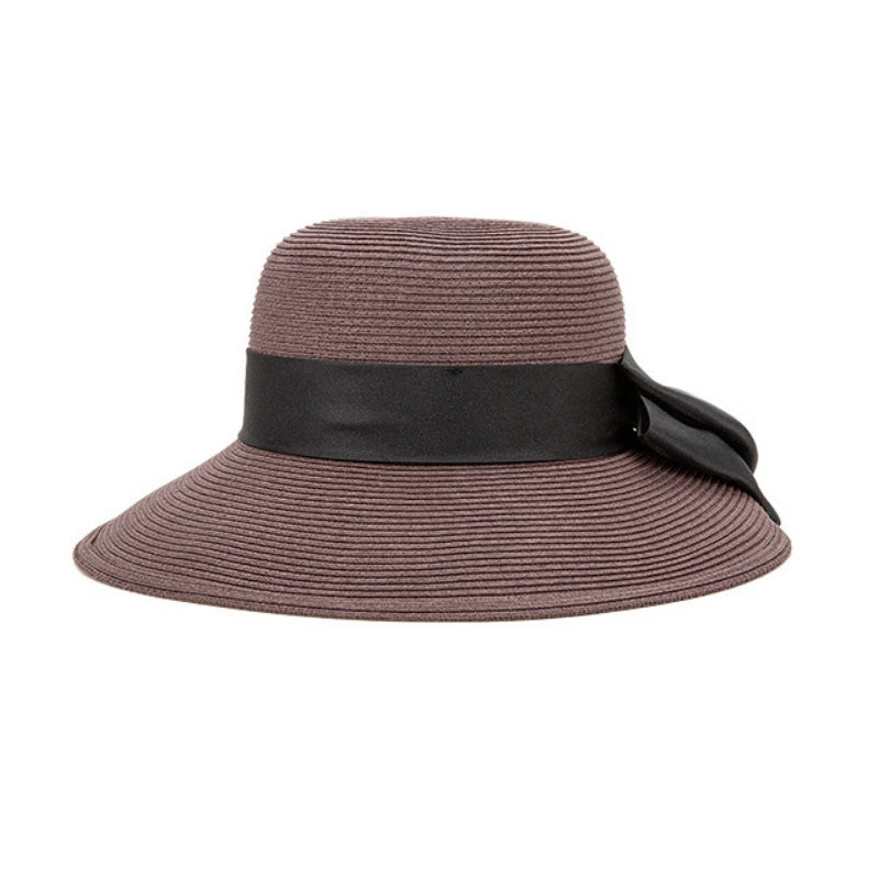 Straw Hat Sun Hat with Big Bow