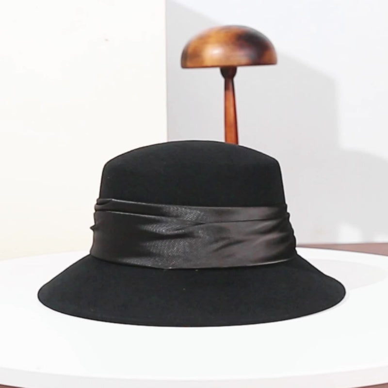 Felt Top Hat with Bow Ribbon