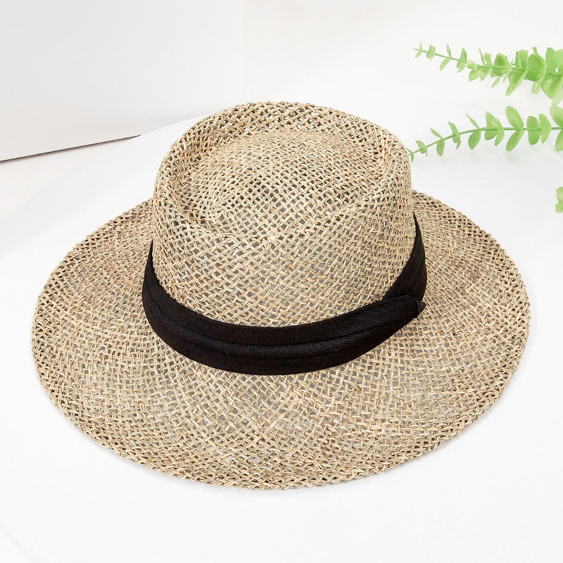 Straw Hat Sun Hat with Decorative Band