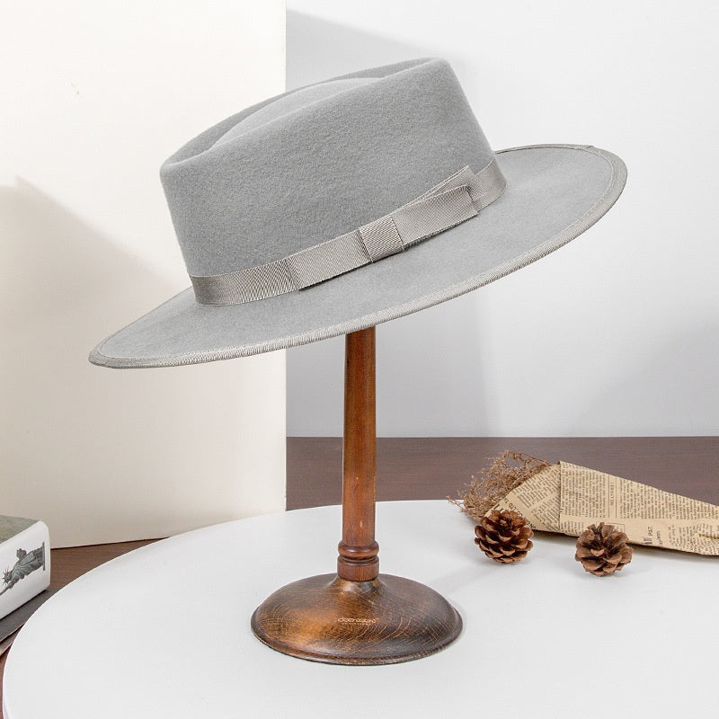 Felt Top Hat with Bow Webbing