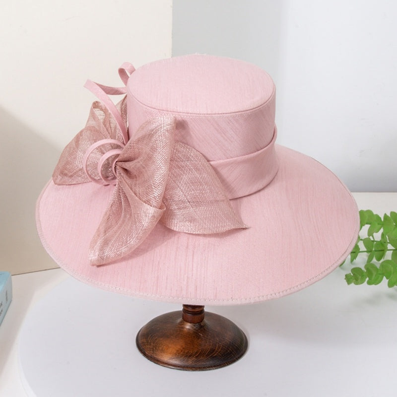 Cloche Hat Top Hat with Big Bow