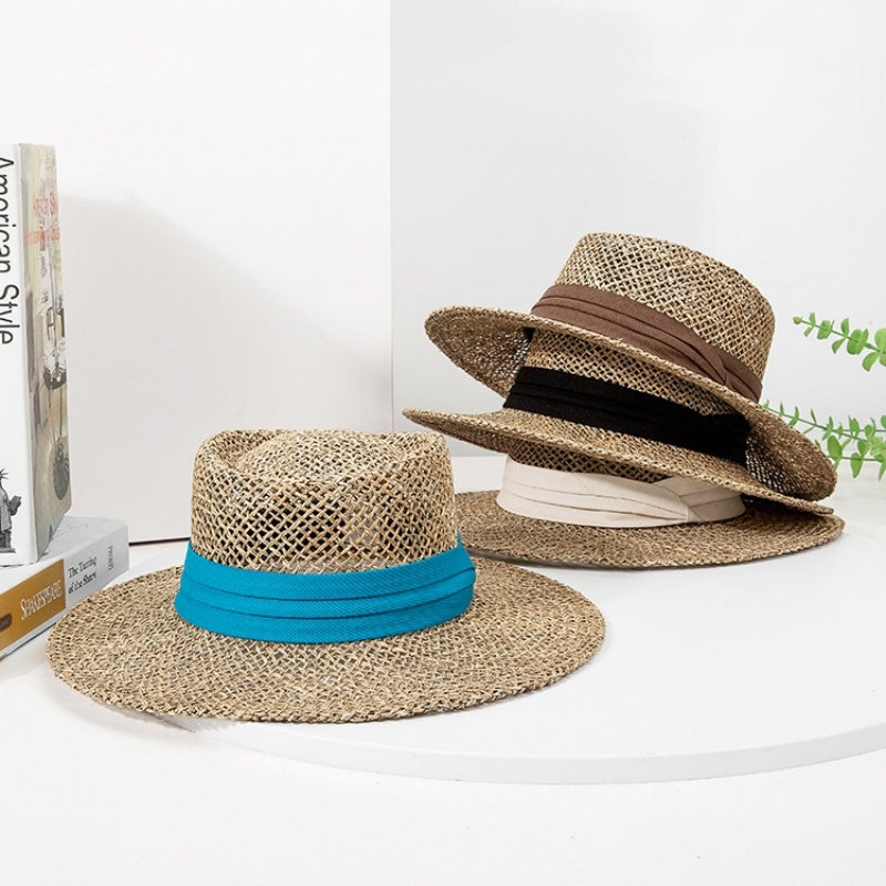 Straw Hat Sun Hat with Decorative Band