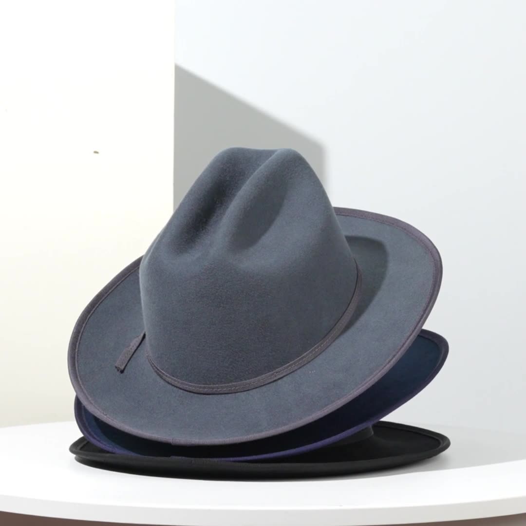Felt Top Hat with Silver Arrows and Webbing Decorations